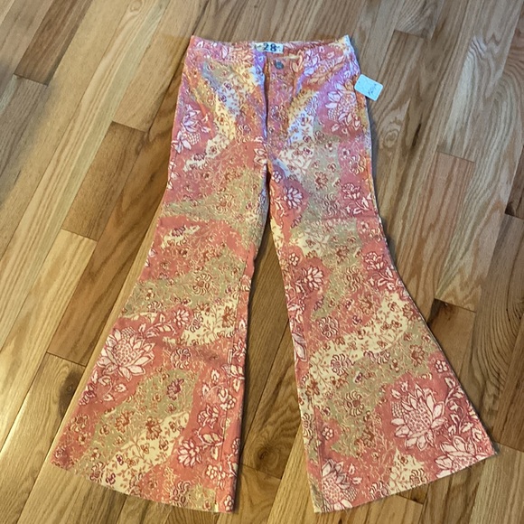 Free People Youthquake Floral Flare Jeans - Picture 3 of 6